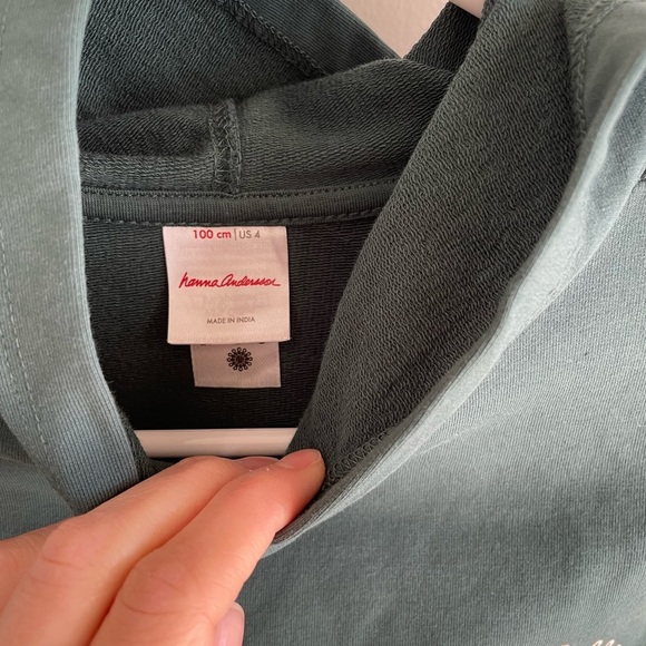 Hanna Andersson Living The Dream Terry Hoodie - Navy Blue - Size 4 - Picture 3 of 5